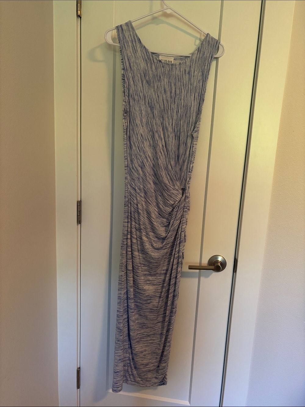 Olive & Oak Blue and White Heathered Maxi Dress